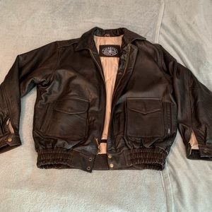 Men’s Leather Bomber Jacket
